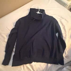 Navy Blue Turtleneck Sweatshirt